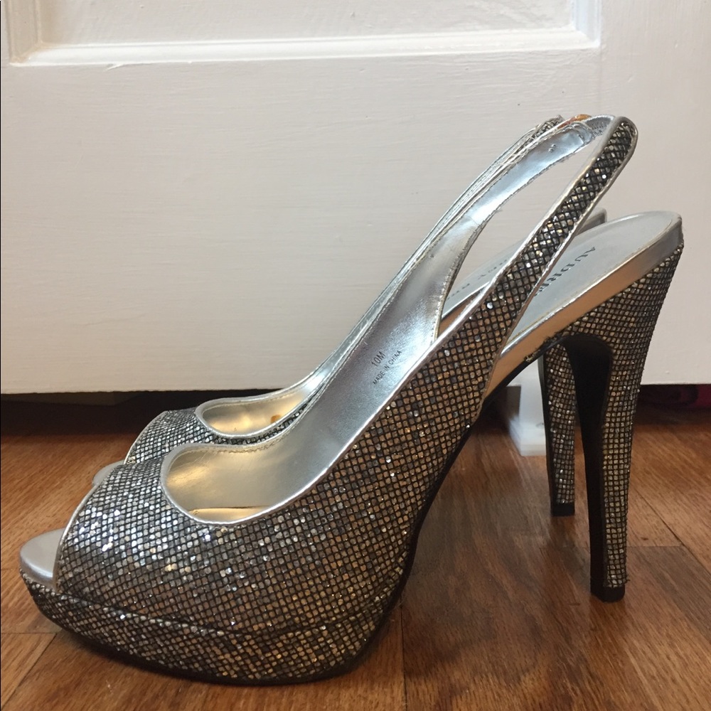 silver pumps